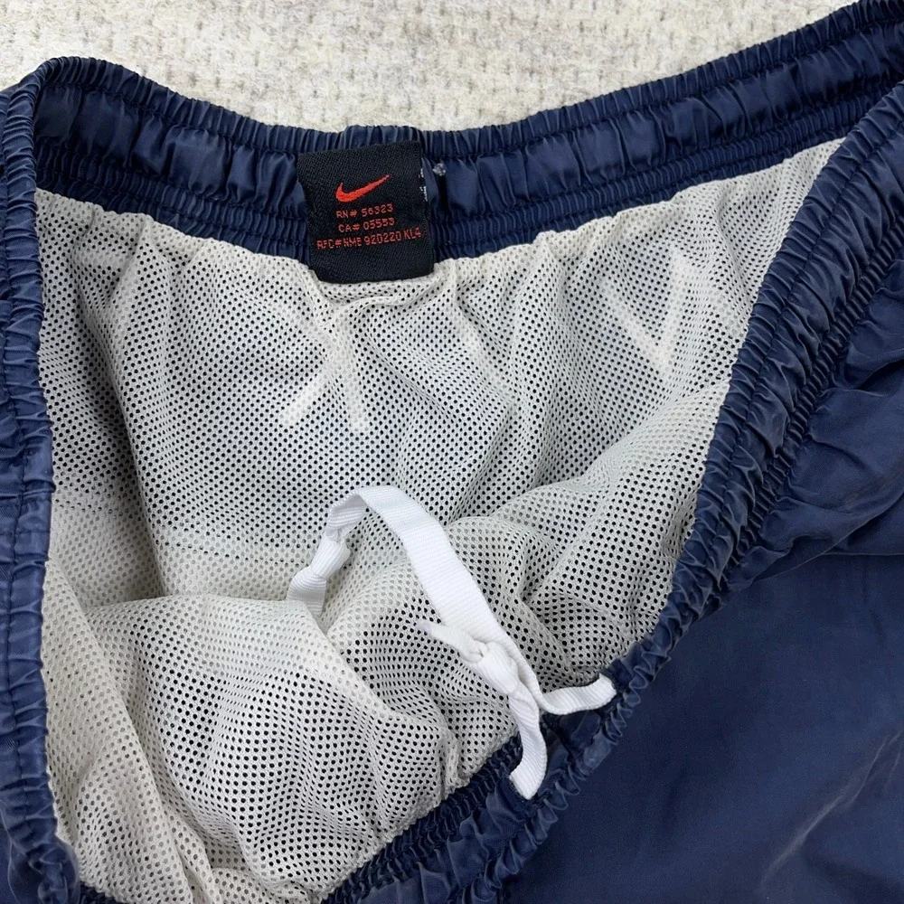 Vintage Y2K Nike Swim Trunks Men Large Navy Blue Bored Shorts Spellout‎ 2000s